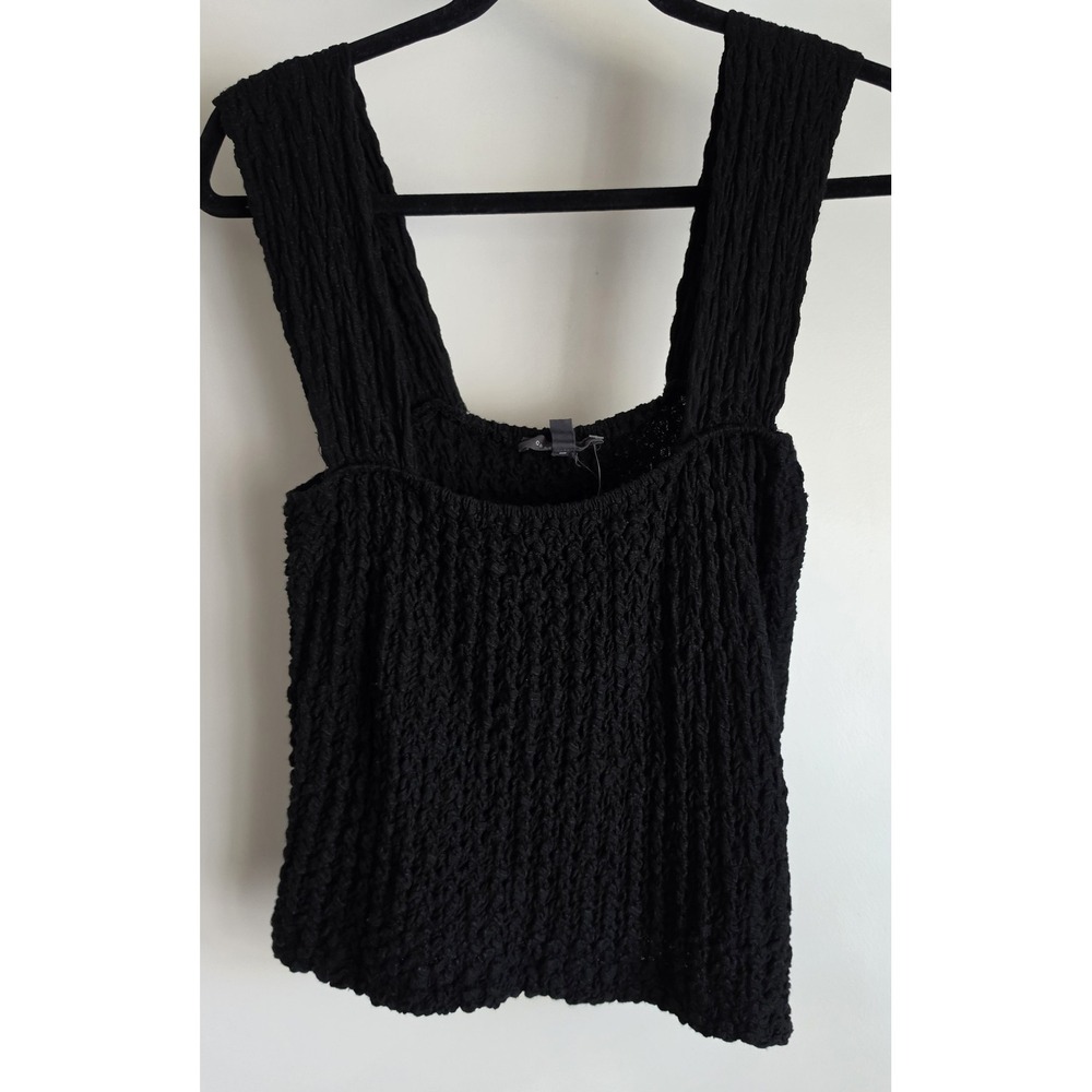 NWT GRADE & GATHER Sleeveless Blouse Top Size S Black Women's Tank Shirt Cami